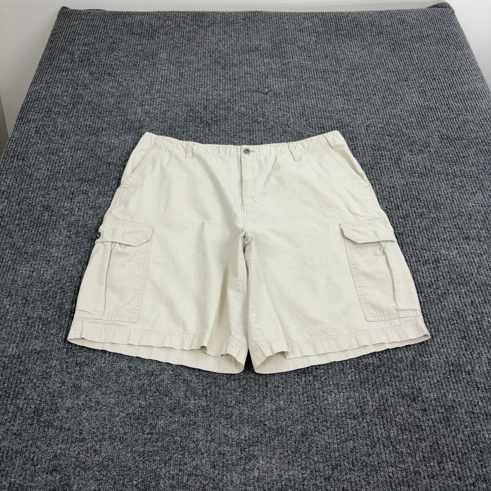 Club Room Cargo Shorts Mens‎ 38 Beige Cotton Ripstop Casual Outdoor Gorpcore